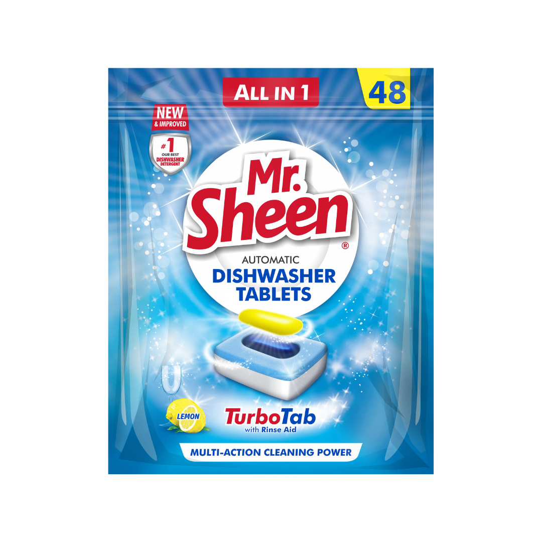 Mr Sheen Automatic Dishwasher Tablets - 48 Tablets Lemon