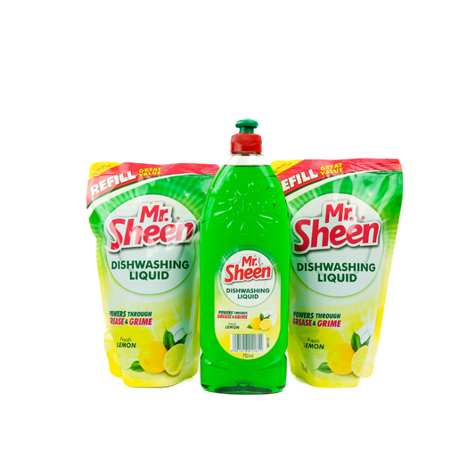 Mr Sheen Fresh Lemon Dishwashing Liquid Value Pack