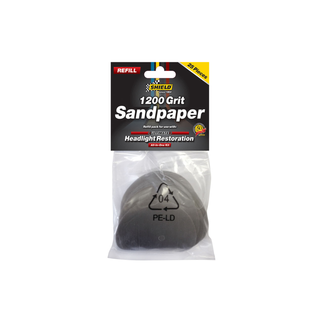 Headlight Restoration Kit Sandpaper Refill - 25 pieces